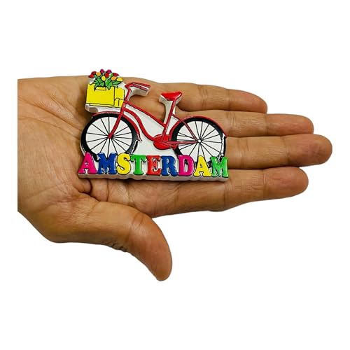 KRIWIN Amsterdam Travel Theme Resin Fridge Magnets, Bicycle, Decor for Home - Image 3