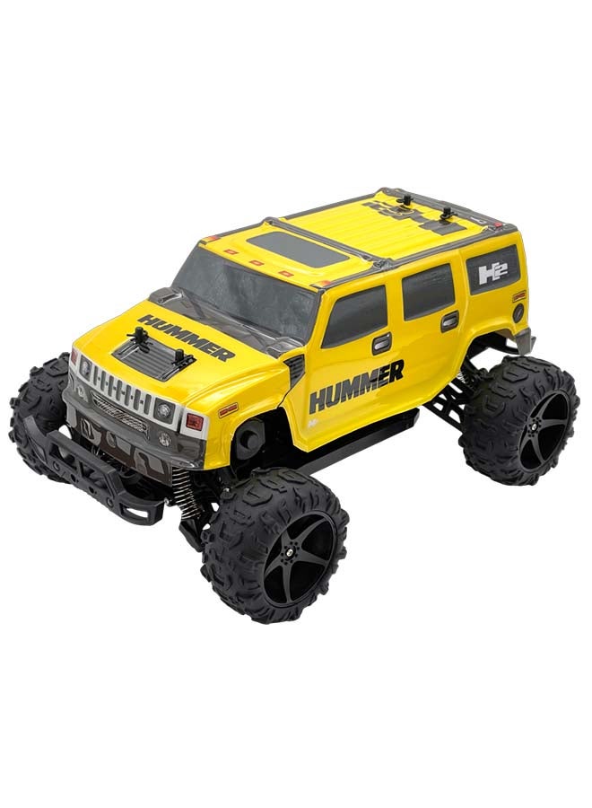 D-Power 1:10 Yellow HUMMER H2 RC Car – 2.4GHz Remote Control Truck, 7.4V USB Rechargeable Battery, Off-Road SUV for Kids Ages 6+ - Image 2