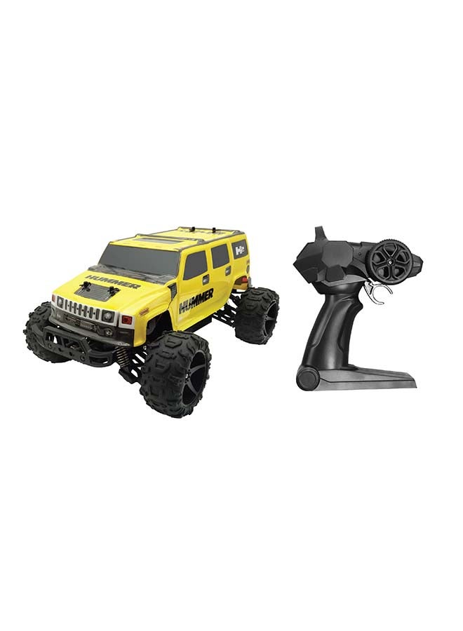 D-Power 1:10 Yellow HUMMER H2 RC Car – 2.4GHz Remote Control Truck, 7.4V USB Rechargeable Battery, Off-Road SUV for Kids Ages 6+ - Image 1