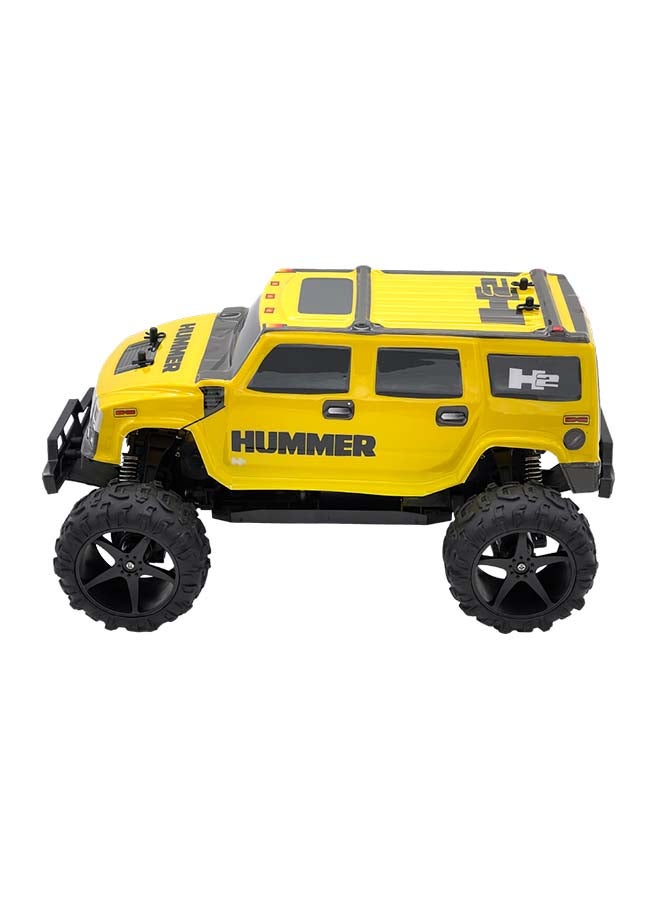 D-Power 1:10 Yellow HUMMER H2 RC Car – 2.4GHz Remote Control Truck, 7.4V USB Rechargeable Battery, Off-Road SUV for Kids Ages 6+ - Image 4