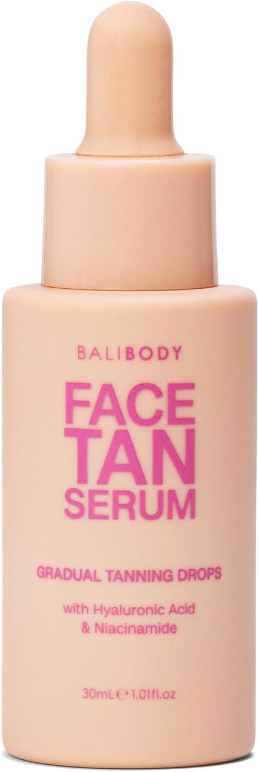 Bali Body Face Tan Serum Gradual Face Serum for a Customizable Tan Lightweight includes Hyaluronic Acid Niacinamide for All Skin Types Vegan Cruelty Free Australian Made 30 ml101 fl oz