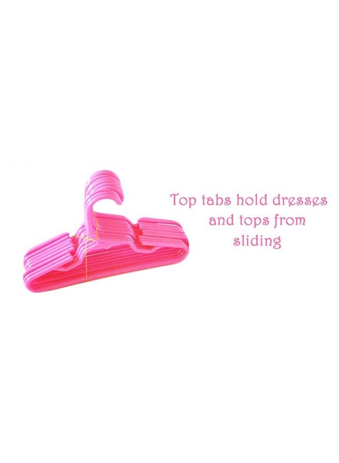 DollsHobbiesNmore 12 شماعات ملابس دمى وردية تناسب ملابس دمى الفتيات بطول 18 بوصة - Image 4