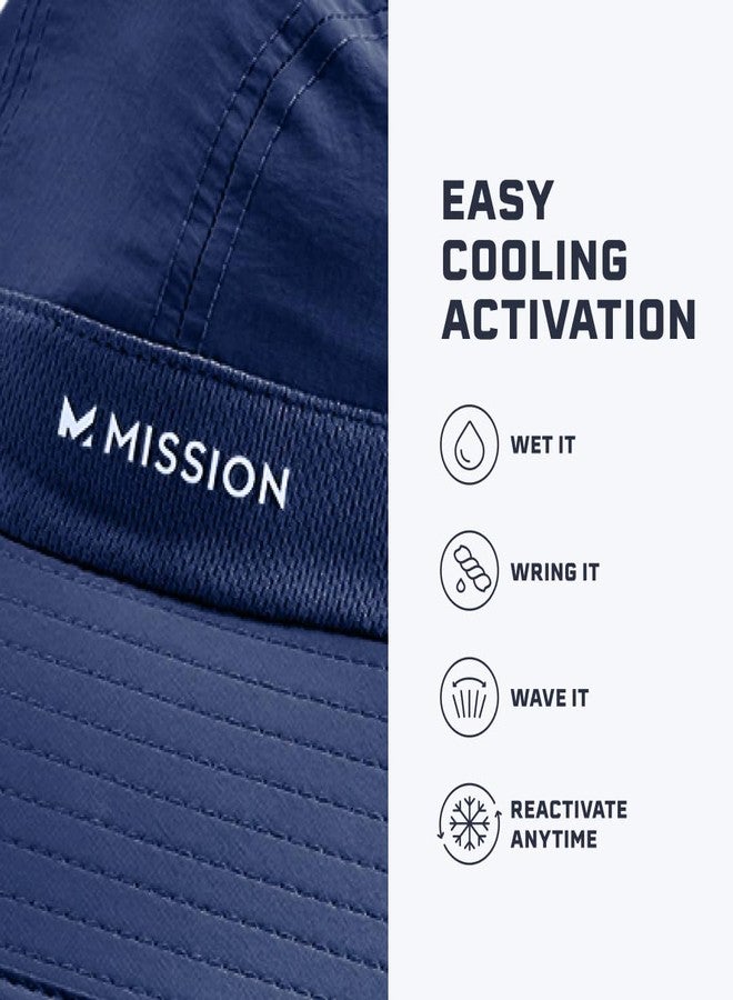 Mission Cooling Sun Defender Sun Hat, UPF 50 UV Protection for Men Women, Wide Brim Outdoor Hat for Hiking, Fishing, Beach, Gardening (Navy) - Image 3