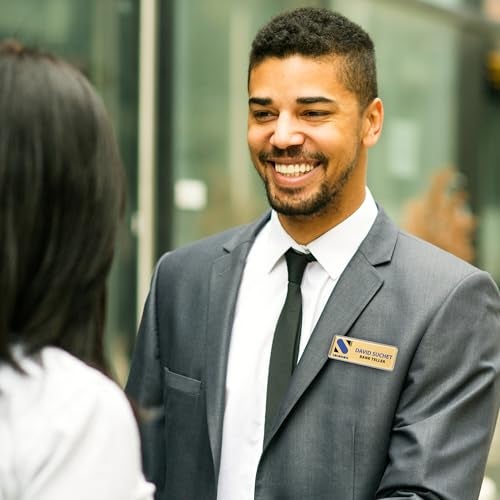 AVERY The Mighty Badge by Avery, 1" x 3" Gold Name Tags, 10 ID Badges, 80 Inserts for Laser Printers (71204) - Image 2