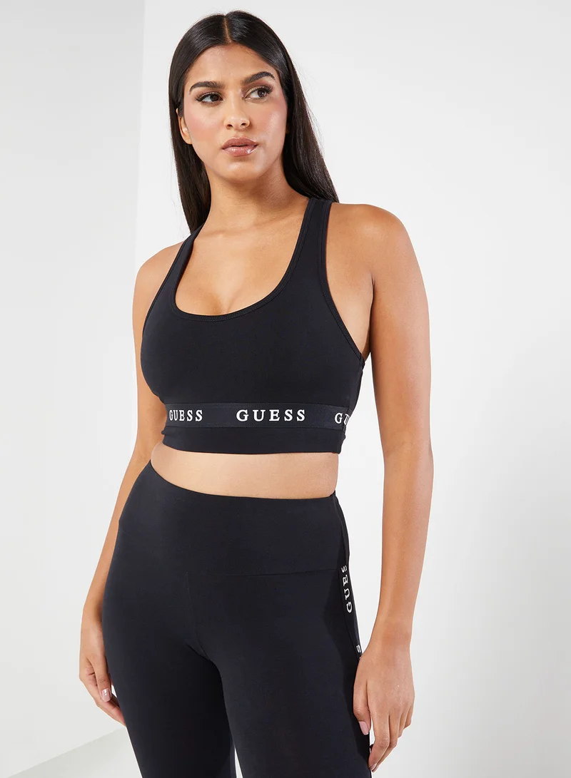 جس Logo Racerback Sports Bra