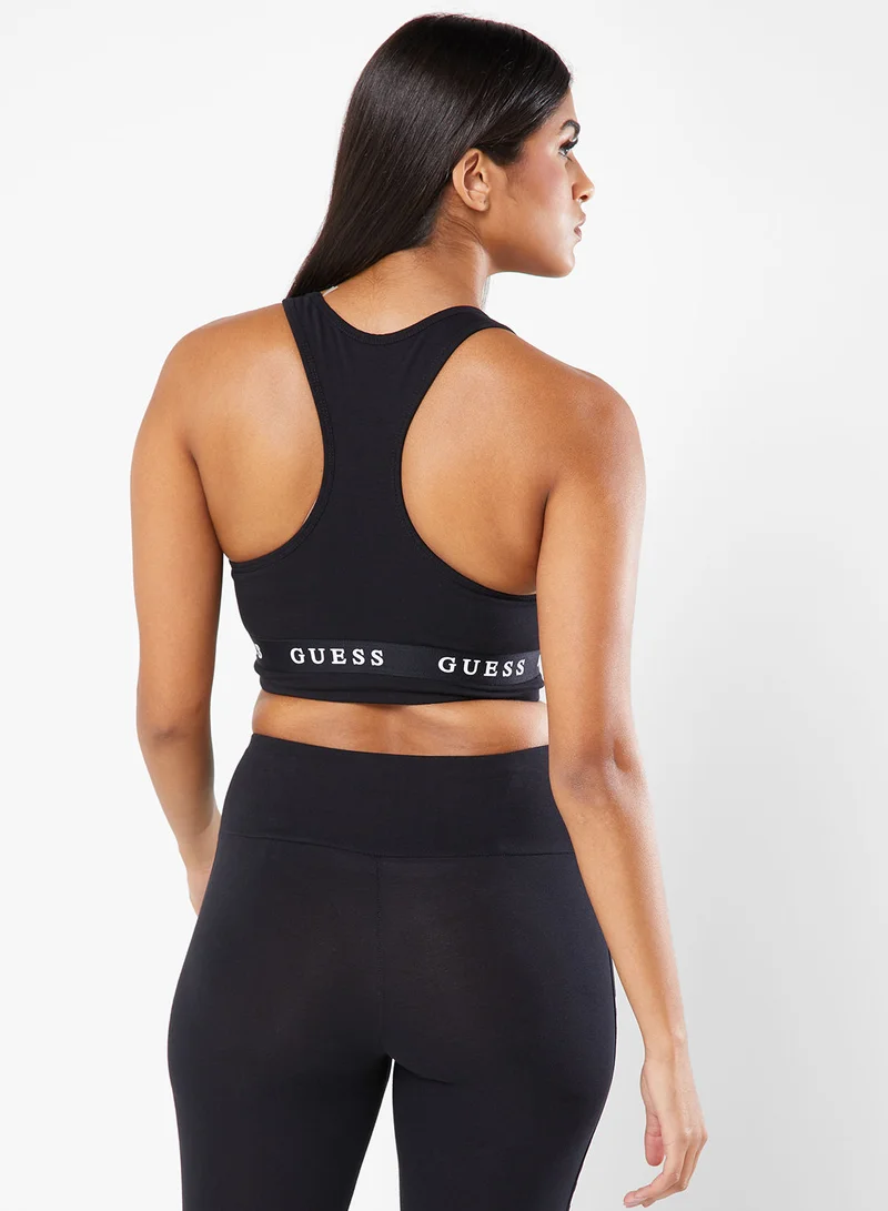 جس Logo Racerback Sports Bra