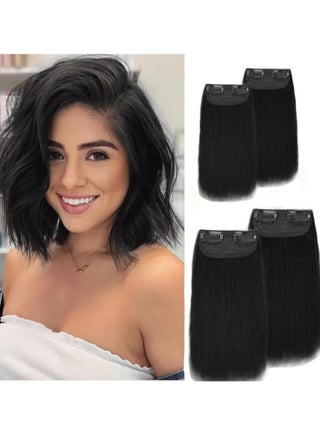 4PCS Hair Toppers for Women Synthetic Clips in Hair Extension with Thinning Hair,Invisible Hairpieces Clips Natural Looking Topper Hair Extension for Adding Hair Volume Daily Use-Black - pzsku/Z4DB49C31E539CFF7313AZ/45/_/1731468407/e5815895-a945-43c0-ba68-c3454800cf46