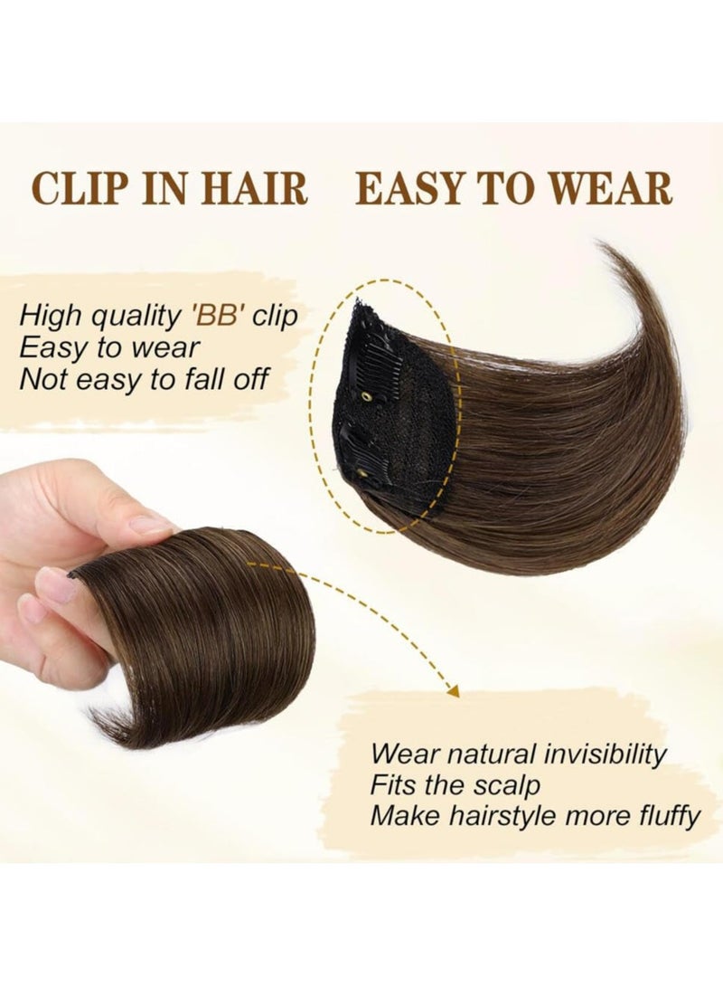 4PCS Hair Toppers for Women Synthetic Clips in Hair Extension with Thinning Hair,Invisible Hairpieces Clips Natural Looking Topper Hair Extension for Adding Hair Volume Daily Use-Black