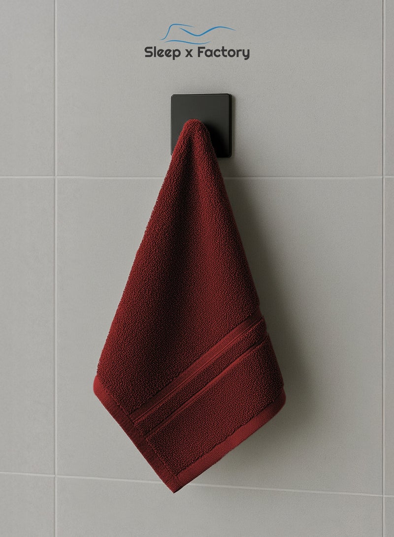 Sleep x Factory Red Face Towel – 100% Cotton, Soft & Quick-Dry – 33x33 cm - Image 1