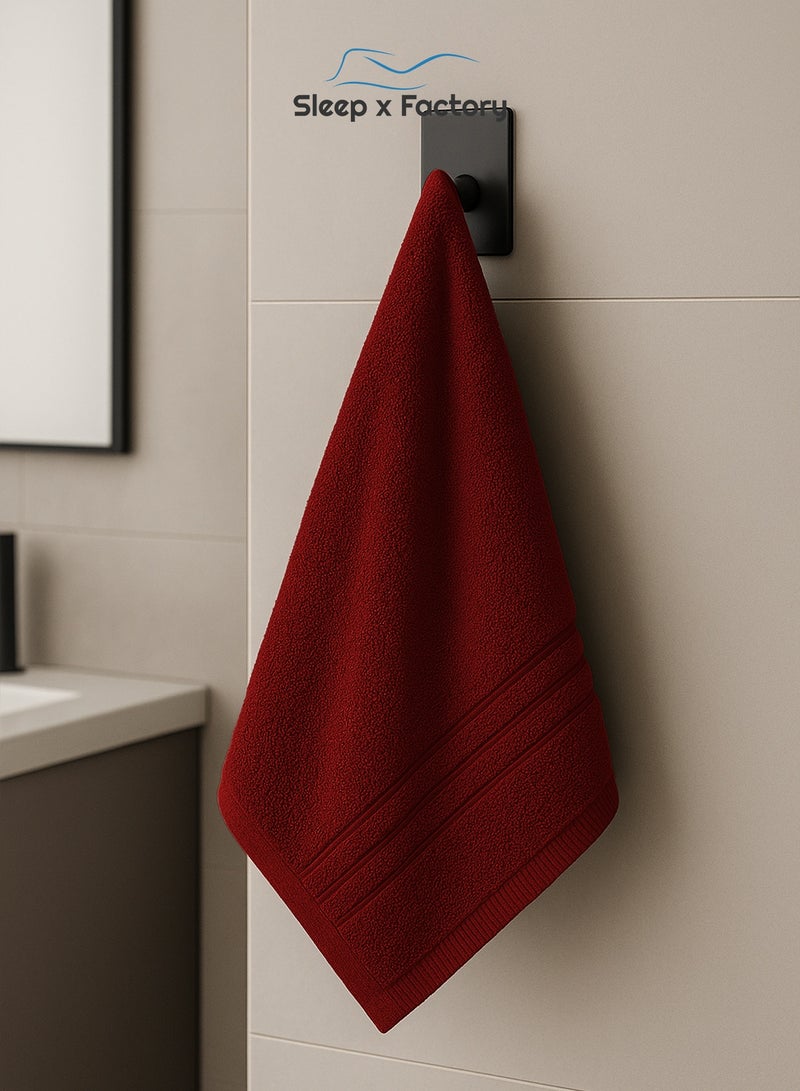 Sleep x Factory Red Face Towel – 100% Cotton, Soft & Quick-Dry – 33x33 cm - Image 5