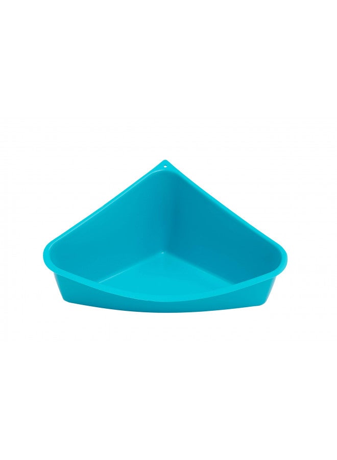Lixit Corner Litter Pan for Ferrets, Rabbits, Rats, Guinea Pigs and Other Small Animals. (Blue Pack of 1) - Image 1