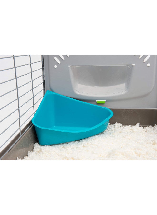 Lixit Corner Litter Pan for Ferrets, Rabbits, Rats, Guinea Pigs and Other Small Animals. (Blue Pack of 1) - Image 4