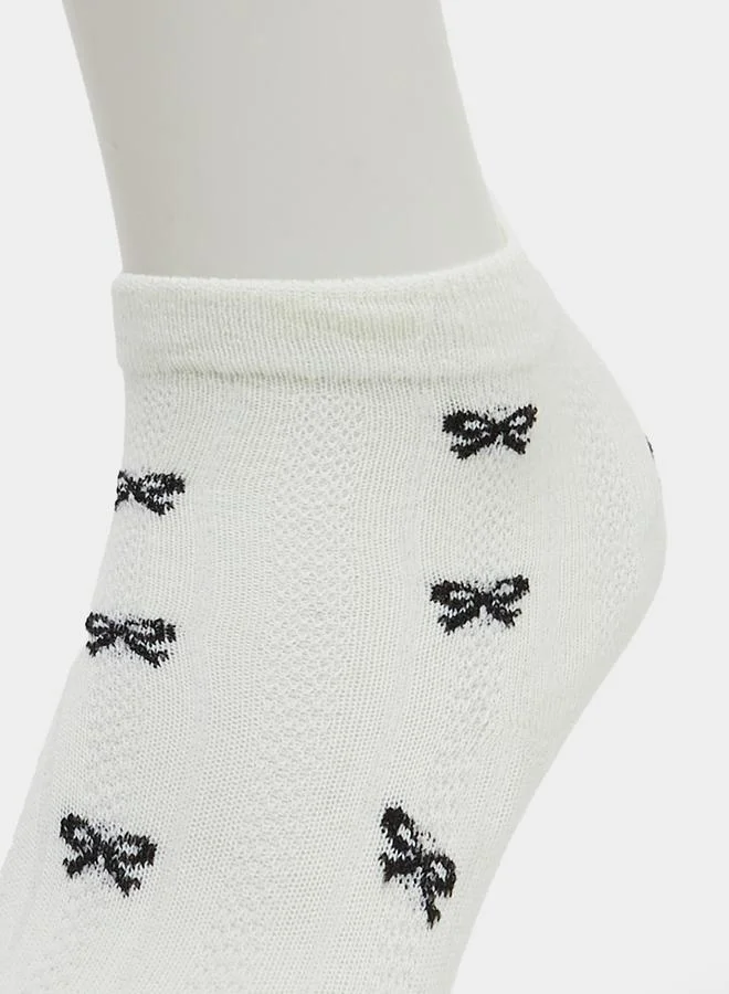 Styli Pack of 5 - Girls Bow Pattern Socks