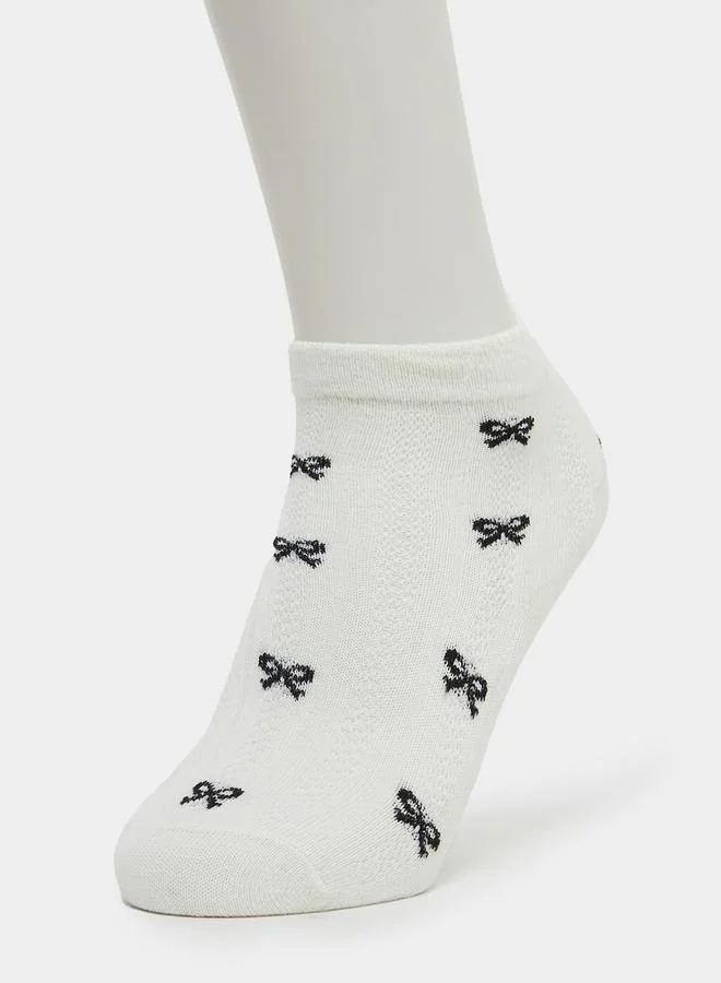 Styli Pack of 5 - Girls Bow Pattern Socks