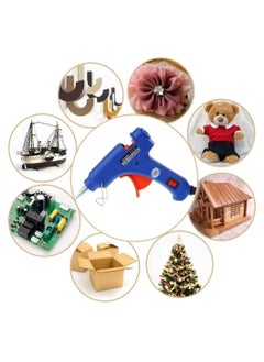 Generic 1 Set 20W Hot Melt Glue Gun with 10 Glue Sticks, Industrial Craft Mini Gun, Thermoelectric Heating Temperature Tool for DIY Jewelry Making, Kids Toy Making (White - EU)  - Image 3
