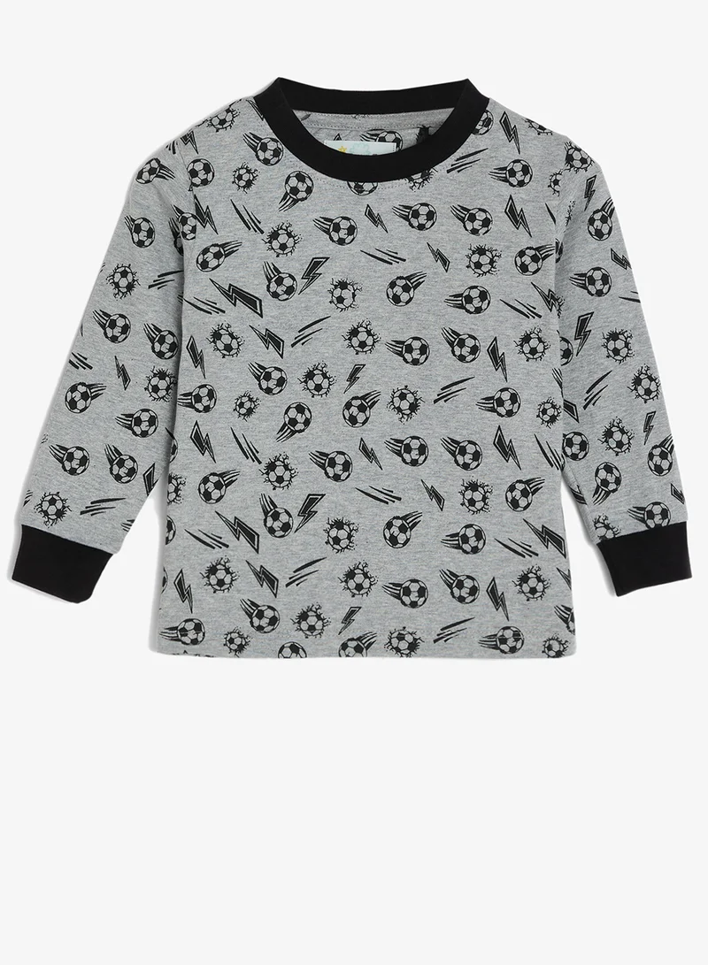 ريبلز مع نمشي Boys Pajama Set With Long Sleeves Tee & Bottom