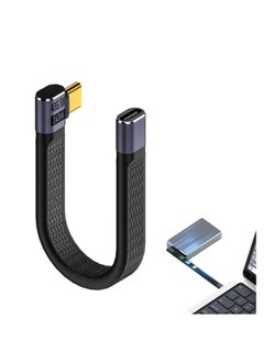 Y&D 40Gbps USB4 Male to Female Right Angled Slim Flat Extension Cable 13cm with 240W Charg-ing and 8K@60Hz Compatible Thunderbolt3/4  - Image 1