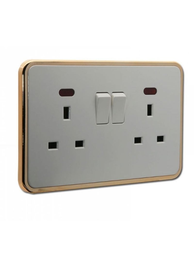 Double Switch Socket With Light