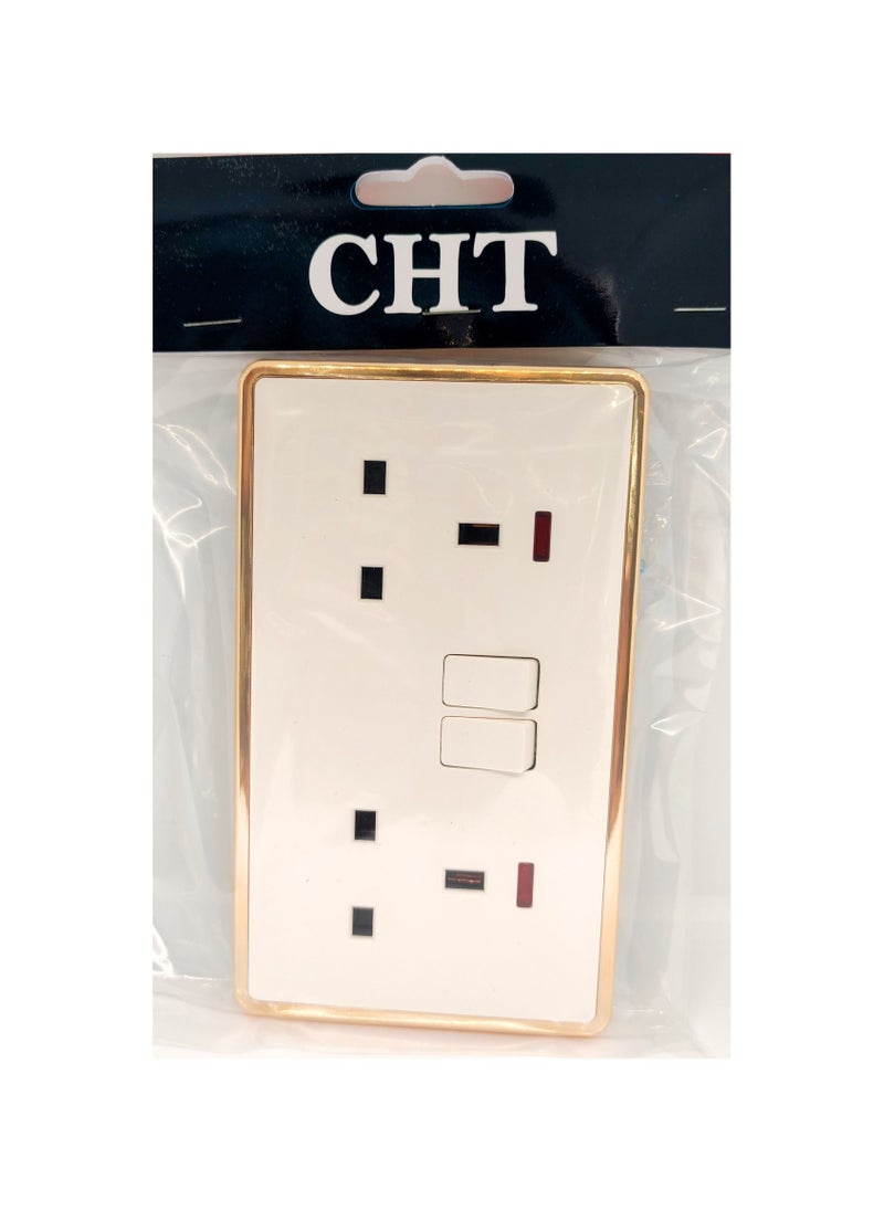 Double Switch Socket With Light