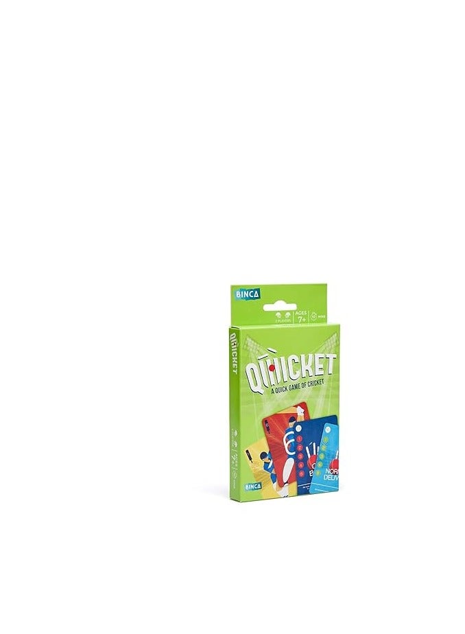 Binca Qwicket - Fun Cricket Card Game for All, Return Gifts for Birthday, Family Game for Kids, Teens and Adults, Indoor Cricket Cards, Gifts for Kids Ages 7, 8,9 and Up (2 Players) - Image 1