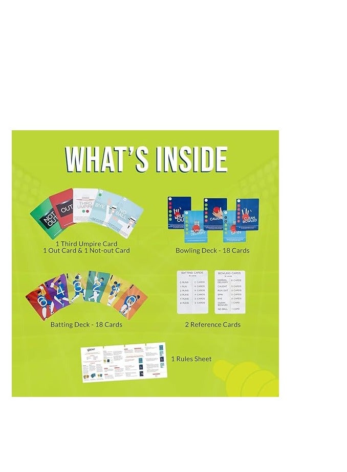 Binca Qwicket - Fun Cricket Card Game for All, Return Gifts for Birthday, Family Game for Kids, Teens and Adults, Indoor Cricket Cards, Gifts for Kids Ages 7, 8,9 and Up (2 Players) - Image 2