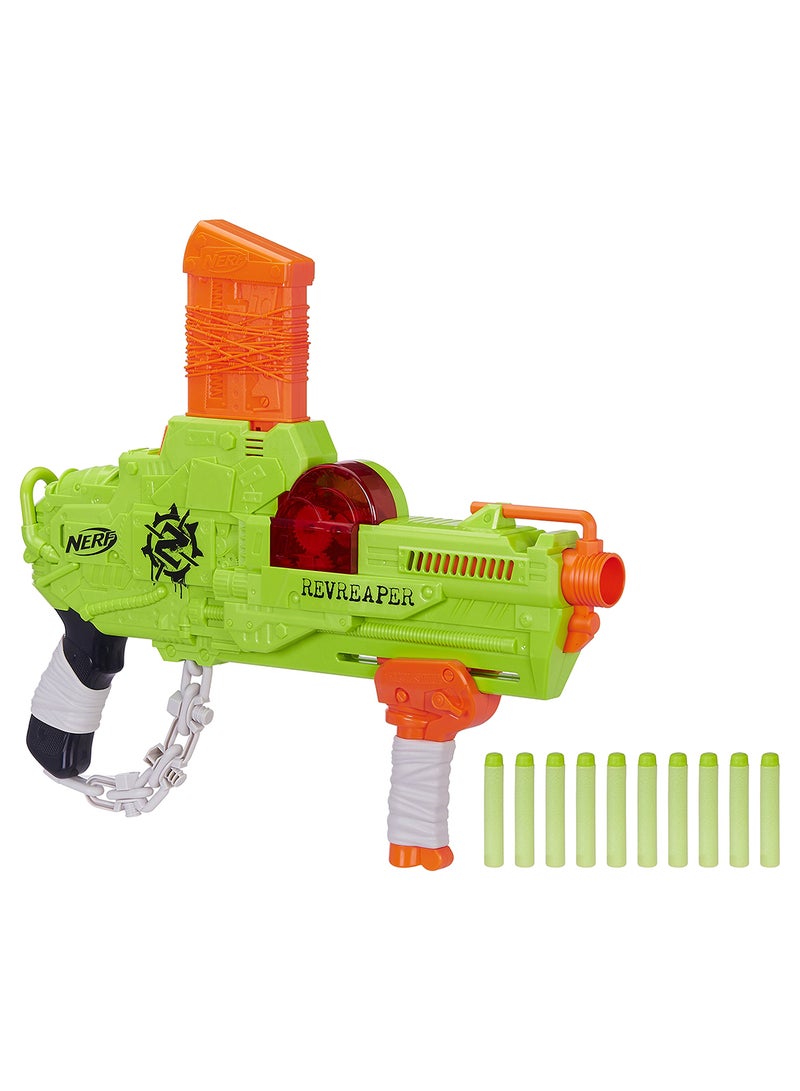 NERF Zombie Strike RevReaper Blaster 11 x 2.63 x 23inch - Image 1