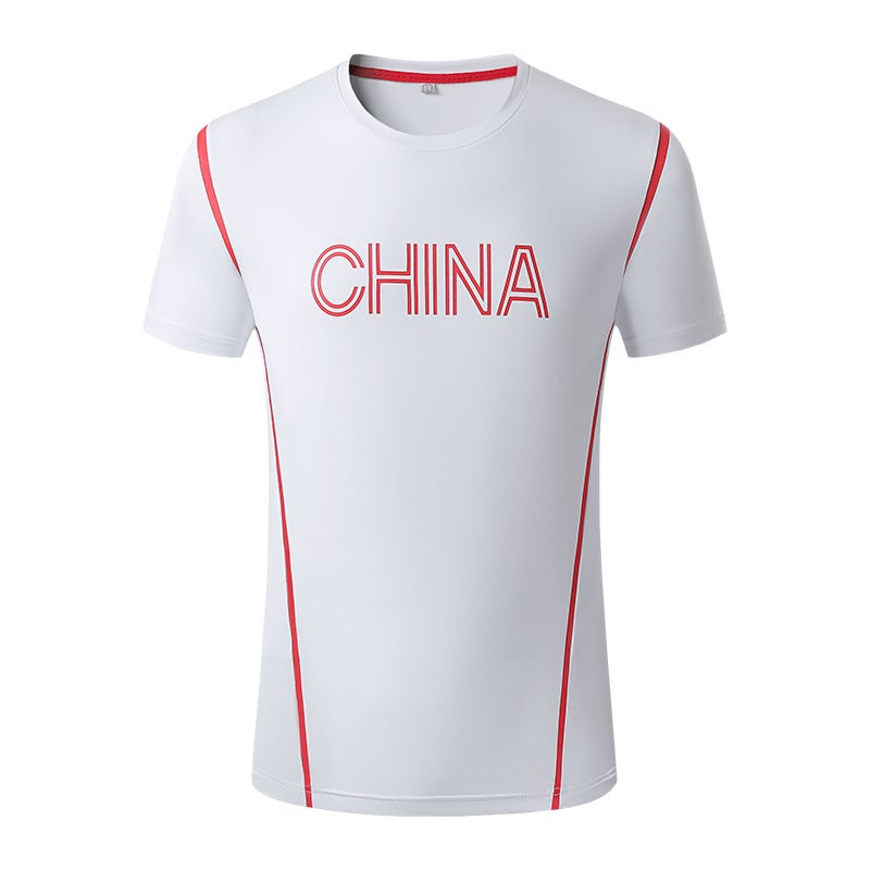 China Summer Couple Short Sleeve Round Neck T-Shirt Men And Women Half Sleeve Sportswear Taekwondo T-Shirt Group Buying Ice Silk Short Sleeve - Image 1