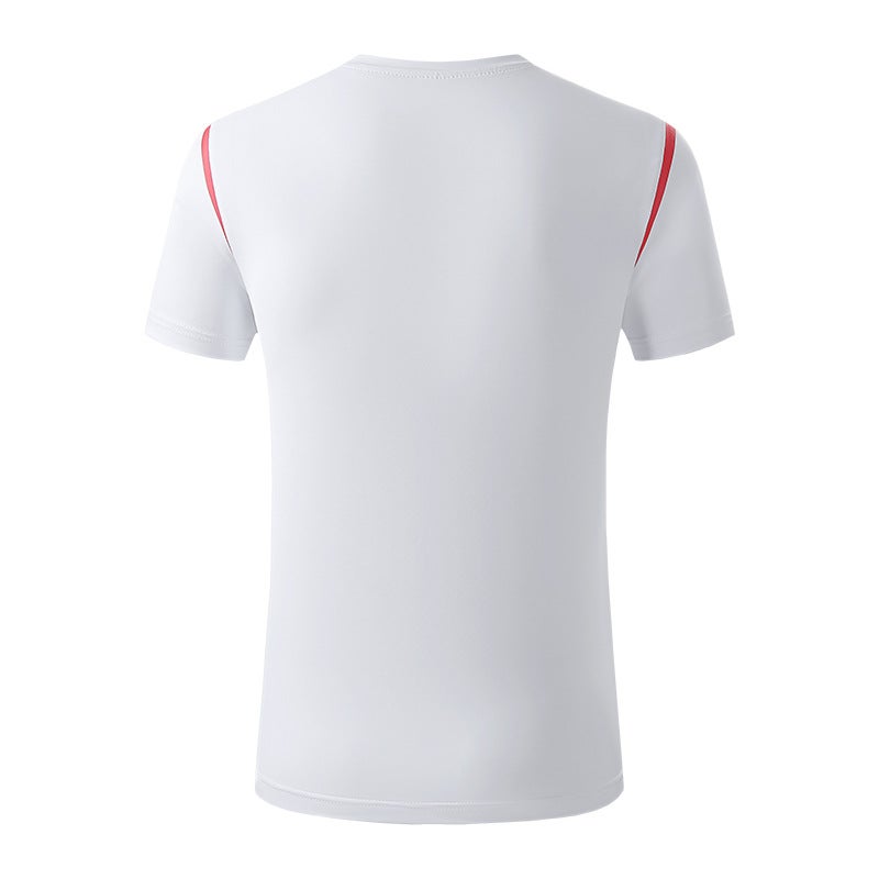 China Summer Couple Short Sleeve Round Neck T-Shirt Men And Women Half Sleeve Sportswear Taekwondo T-Shirt Group Buying Ice Silk Short Sleeve - Image 4