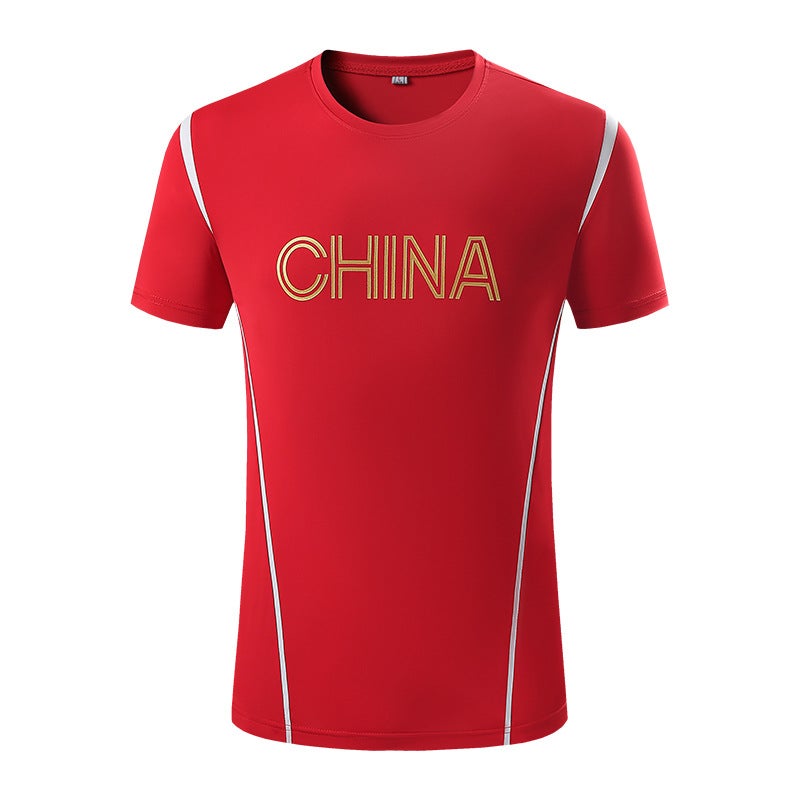 China Summer Couple Short Sleeve Round Neck T-Shirt Men And Women Half Sleeve Sportswear Taekwondo T-Shirt Group Buying Ice Silk Short Sleeve - Image 5