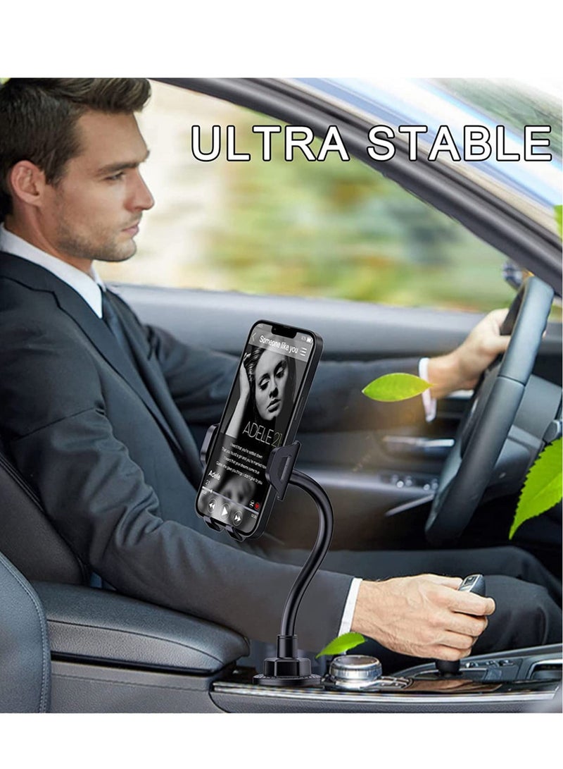 ELTRAZONE Cup Phone Holder for Car, Freely Adjustable Base, Mobile Phone Holder With Flexible Gooseneck, Universal Compatible With iPhone 11 Pro XS Max XR X 8, Samsung Galaxy S10 Plus S9 S8 S7 Note 10 - Image 2