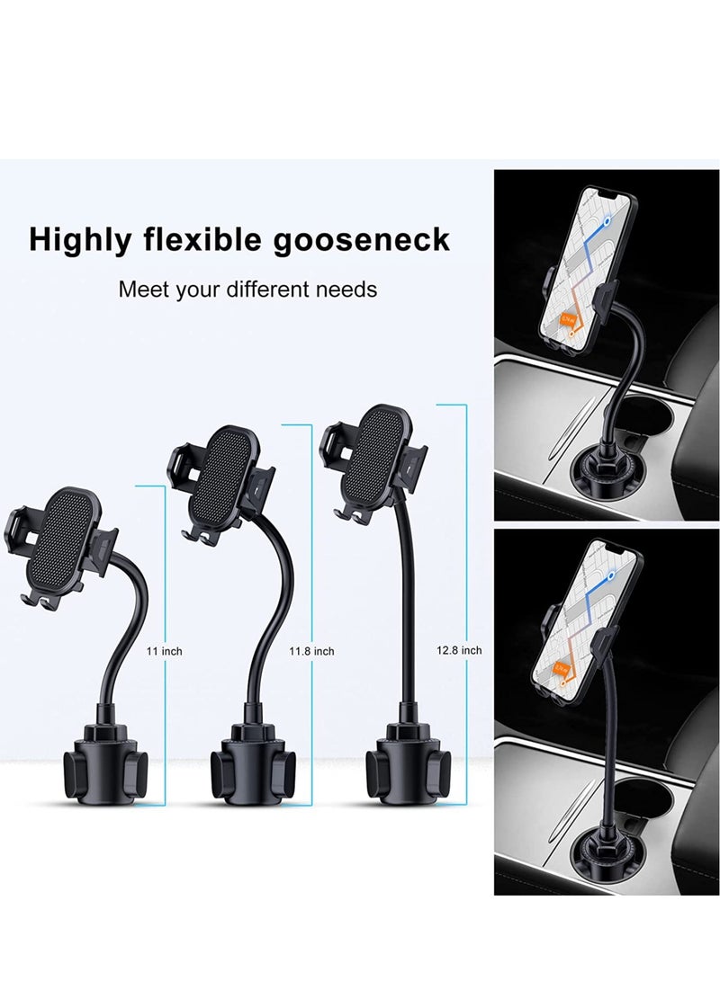 ELTRAZONE Cup Phone Holder for Car, Freely Adjustable Base, Mobile Phone Holder With Flexible Gooseneck, Universal Compatible With iPhone 11 Pro XS Max XR X 8, Samsung Galaxy S10 Plus S9 S8 S7 Note 10 - Image 5