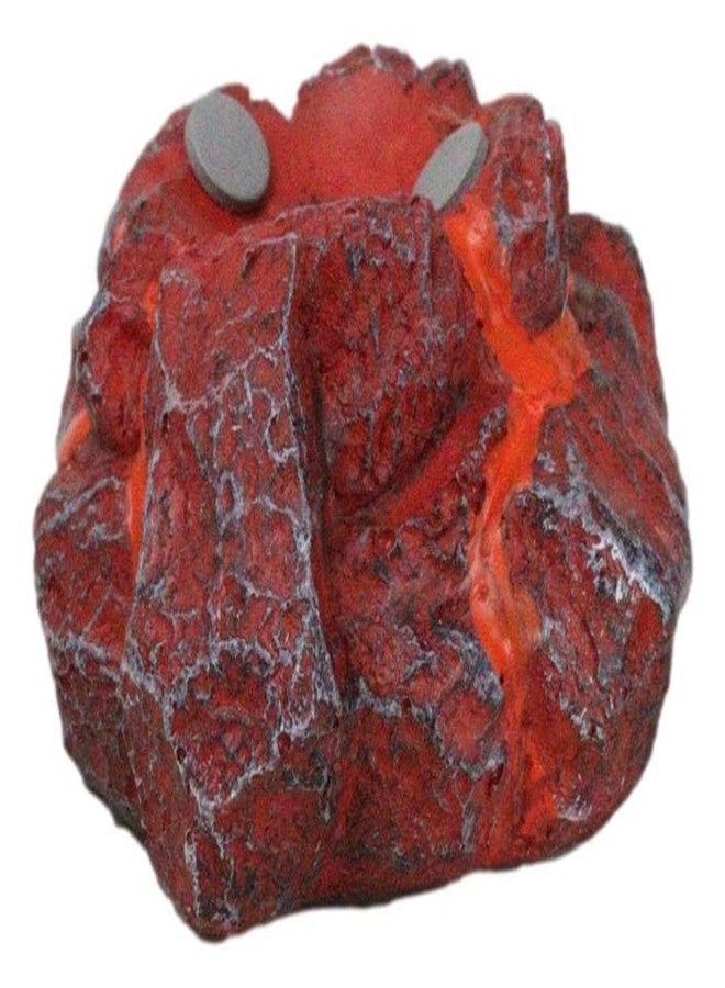 إيبروس جيفت حامل عرض بإضاءة LED من حجر الحمم البركانية الحمراء، مستوحى من عالم التنانين الخيالي، من إيبروس جيفت، لعرض سلسلة بيض التنين المصغر. - Image 5