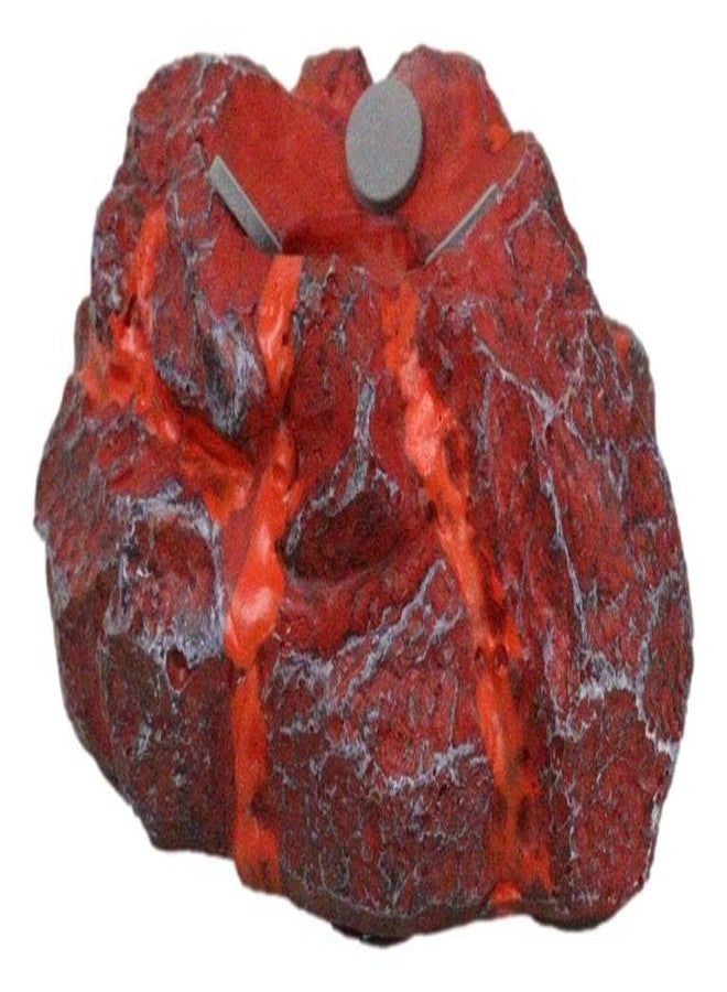 إيبروس جيفت حامل عرض بإضاءة LED من حجر الحمم البركانية الحمراء، مستوحى من عالم التنانين الخيالي، من إيبروس جيفت، لعرض سلسلة بيض التنين المصغر. - Image 4