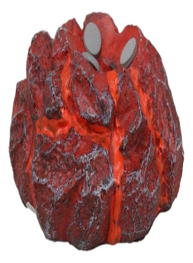 إيبروس جيفت حامل عرض بإضاءة LED من حجر الحمم البركانية الحمراء، مستوحى من عالم التنانين الخيالي، من إيبروس جيفت، لعرض سلسلة بيض التنين المصغر. - Image 3