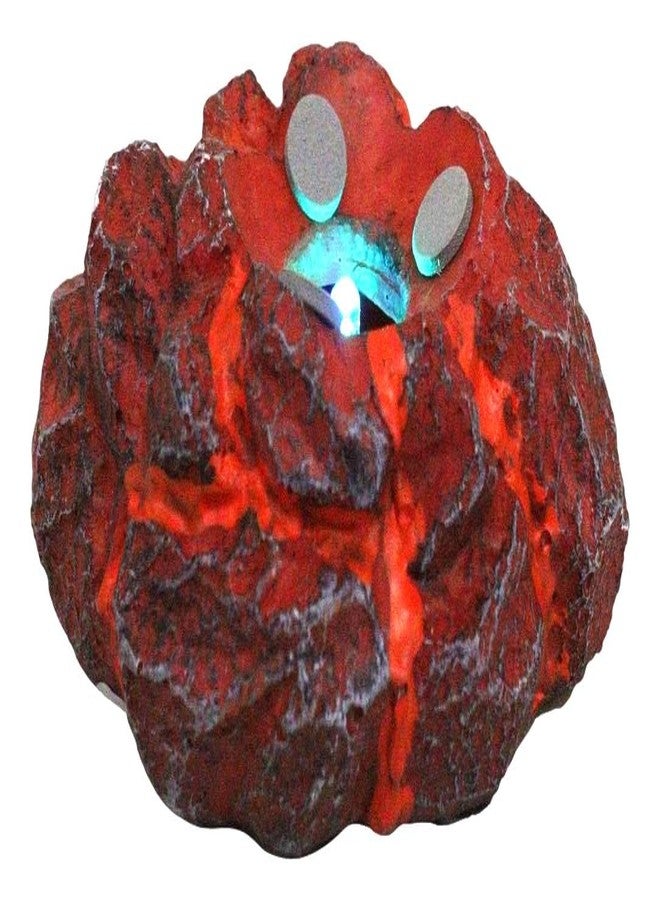 إيبروس جيفت حامل عرض بإضاءة LED من حجر الحمم البركانية الحمراء، مستوحى من عالم التنانين الخيالي، من إيبروس جيفت، لعرض سلسلة بيض التنين المصغر. - Image 2