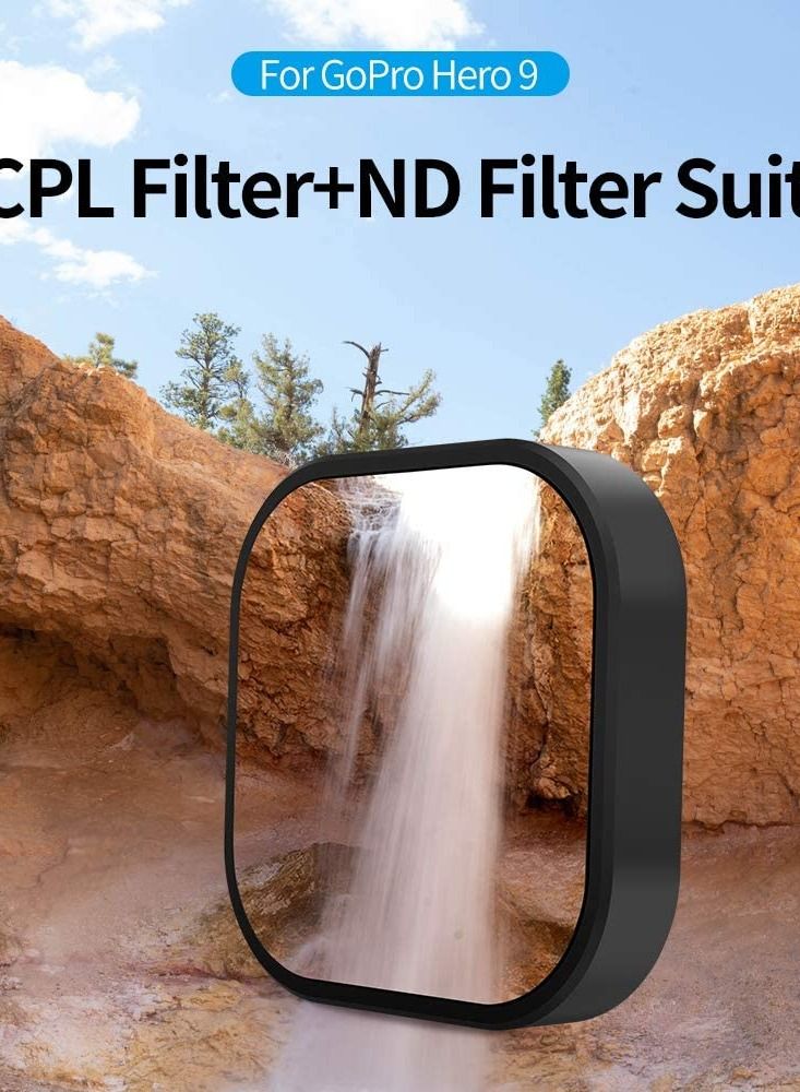 Y&D Lens Filters Compatible with GoPro Hero 10 9 Black, Neutral Density Polarized Filter Kit Protector for Black Camera (CPL ND8 ND16 ND32 )  - Image 3