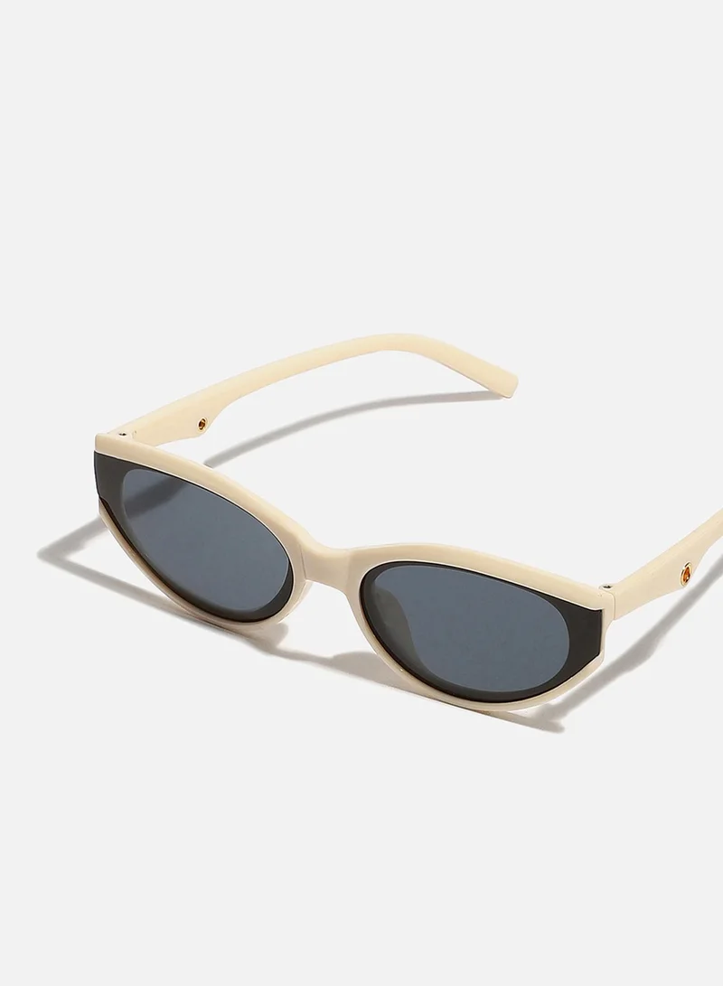 صوص هاوت Beige Frame Retro Sunglass