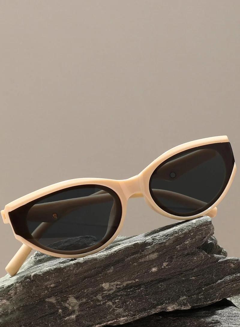 صوص هاوت Beige Frame Retro Sunglass