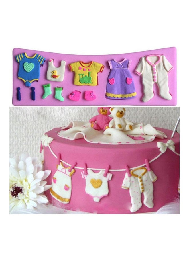 Loquat 3D Clothes Shaped Fondant Mould Pink 17x6x0.7centimeter - Image 3