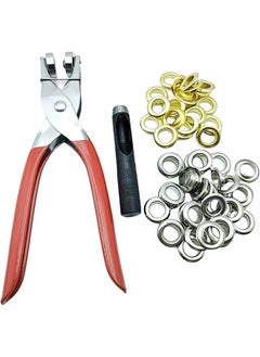 PROMASS promass 150 Pcs Grommet Tool Kit, 1/2 Inch sleek design grommet, Leather Hole Punch Pliers, Grommets Kit for Leather, Shoes, Fabric, Belts  - Image 1