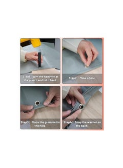 PROMASS promass 150 Pcs Grommet Tool Kit, 1/2 Inch sleek design grommet, Leather Hole Punch Pliers, Grommets Kit for Leather, Shoes, Fabric, Belts  - Image 5