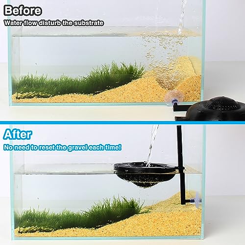 lopeztek Water Flow Controller for Betta Fish Tank, Water Change Pouring Diffuser for Aquarium, Efficiency Water Filling Accessories (Black) - Image 2