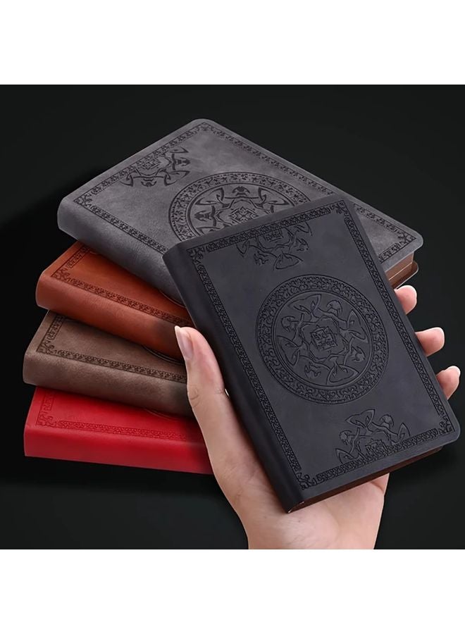 Red A6 Pocket Steno Notebook 140 Page Journal College Ruled Soft Leather Cover 80GSM Thick Paper - Image 4