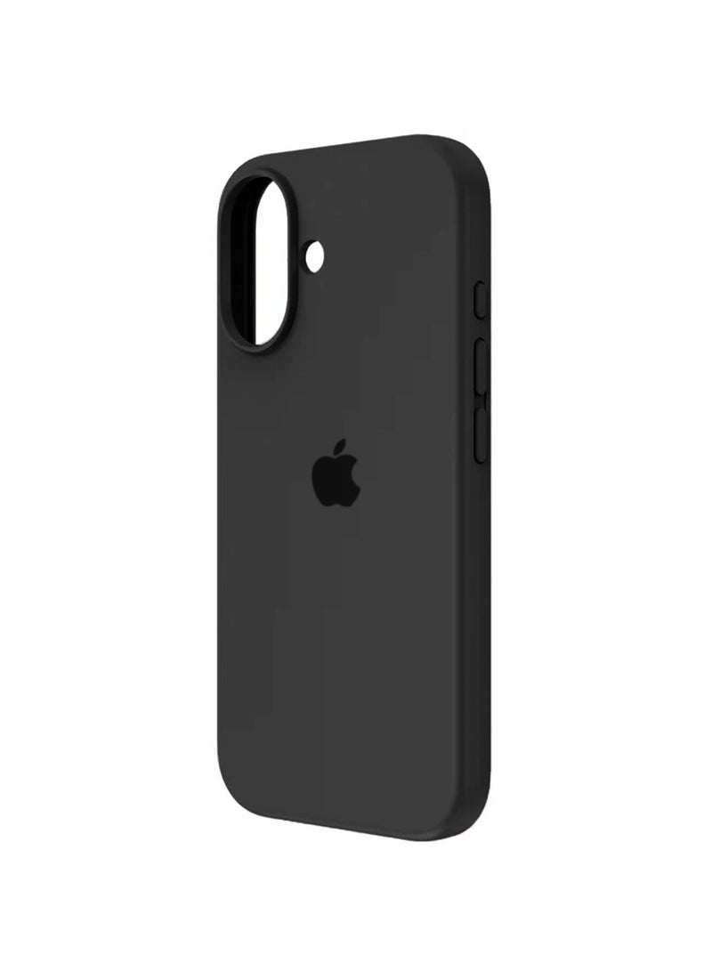 Wtech Apple iPhone 17 5G 2025 Luxury Premium Quality Liquid Silicone Case Cover (MCRPSN) - Black - Image 2