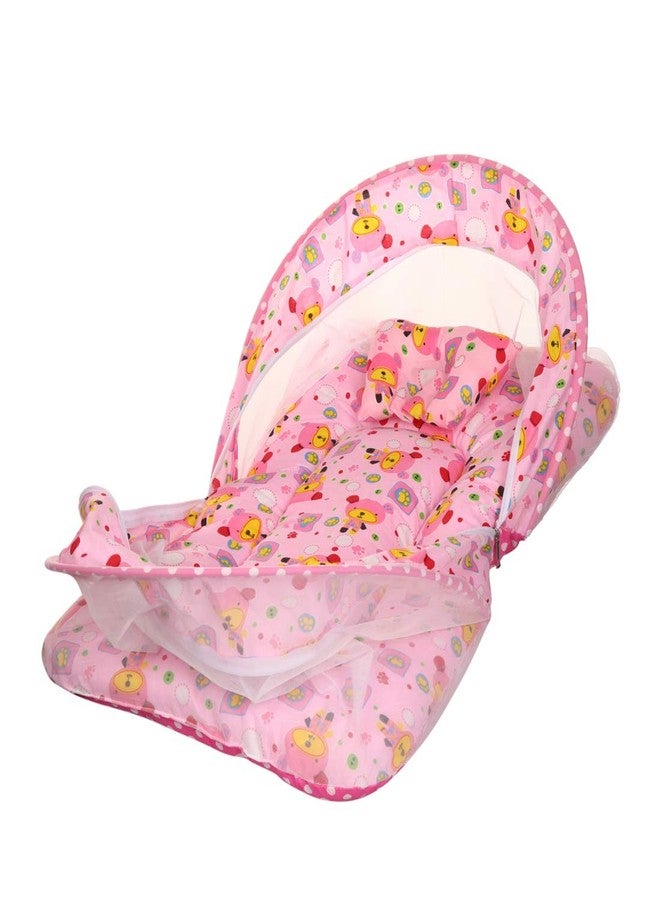 KooKyKooby Baby Mosquito and Insect Protection Net with Bedding (Pink(Space Bunny)) - Image 4