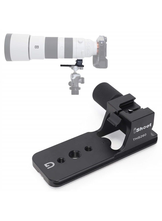 Lens Collar Replacement Foot, Tripod Mount Rings Stand Base Compatible with Sony FE 200-600mm f/5.6-6.3 G OSS Lens SEL200600G, Built-in Arca-Swiss Fit Camera Quick Release Plate Dovetail Groove