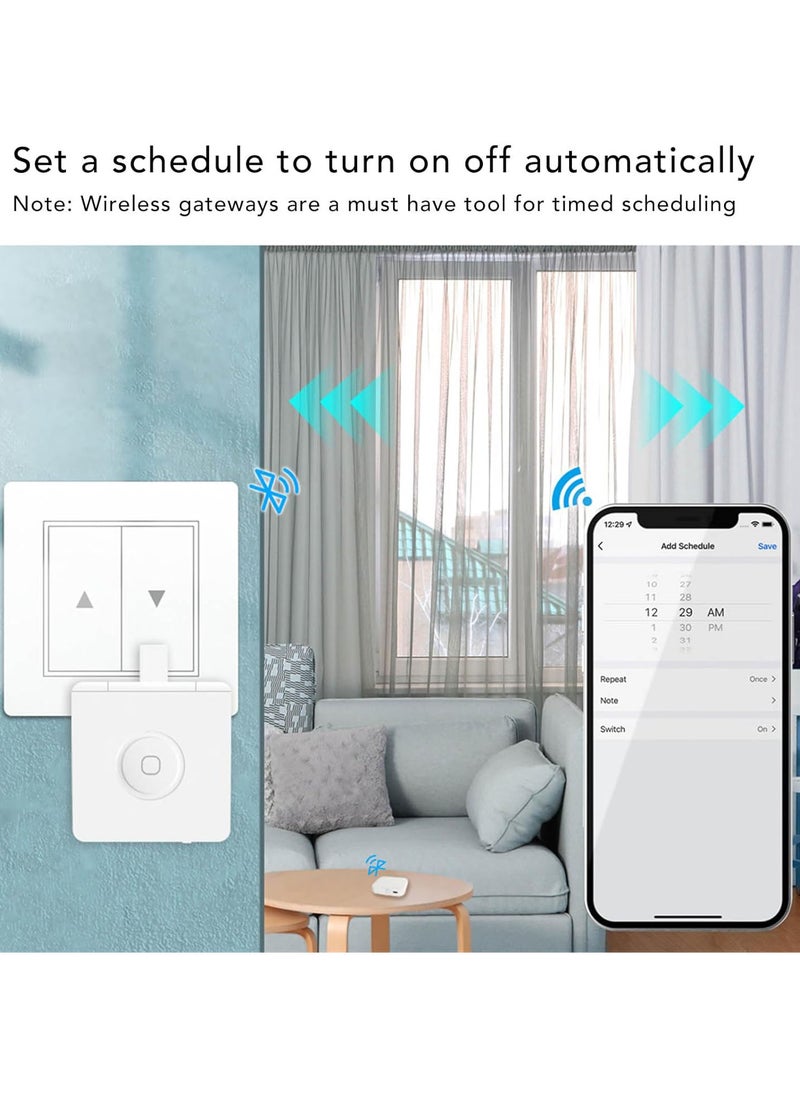 Smart Switch, Easy Installation Smart Control Finger Robot Switch, Compatible the Smart Life App Preset Time Bot Button Pusher With Stickers for Garage, Home, Workspace, Bedroom