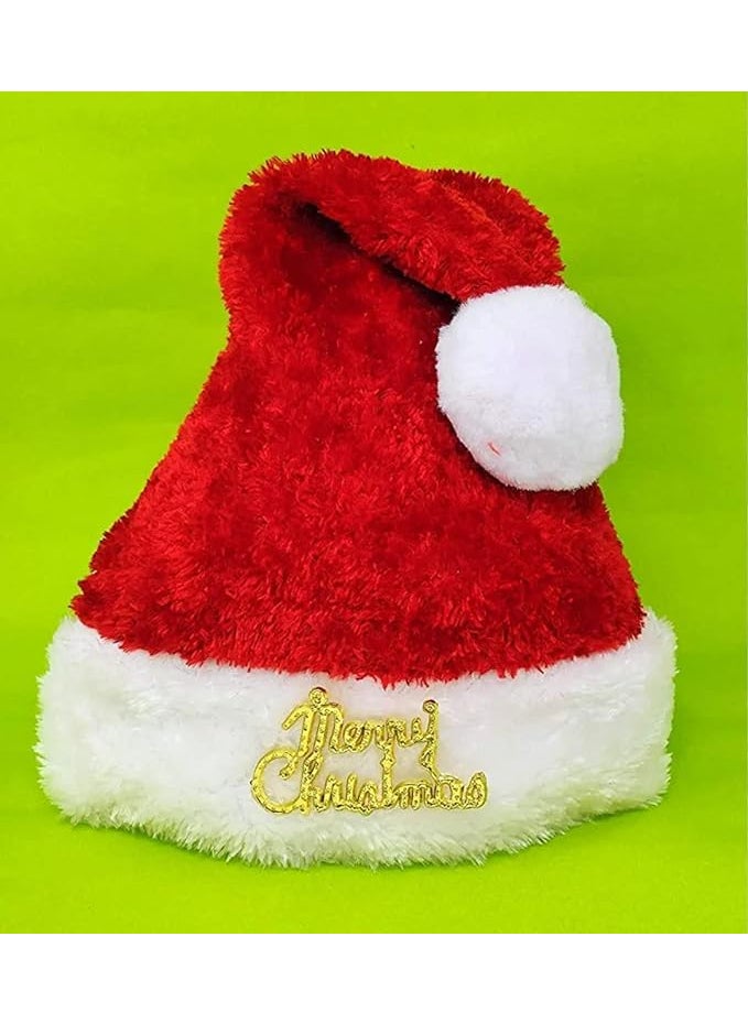 RASHRI ; One For All RASHRI One For All Santa Cap Merry Christmas Party For Kids Adults comfortable soft free size Santa Claus hat cap Christmas decoration item pack of1 