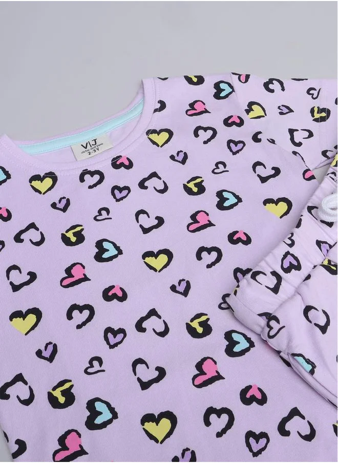فكتور اند جين All-Over Printed Cotton T-Shirt and Shorts Set