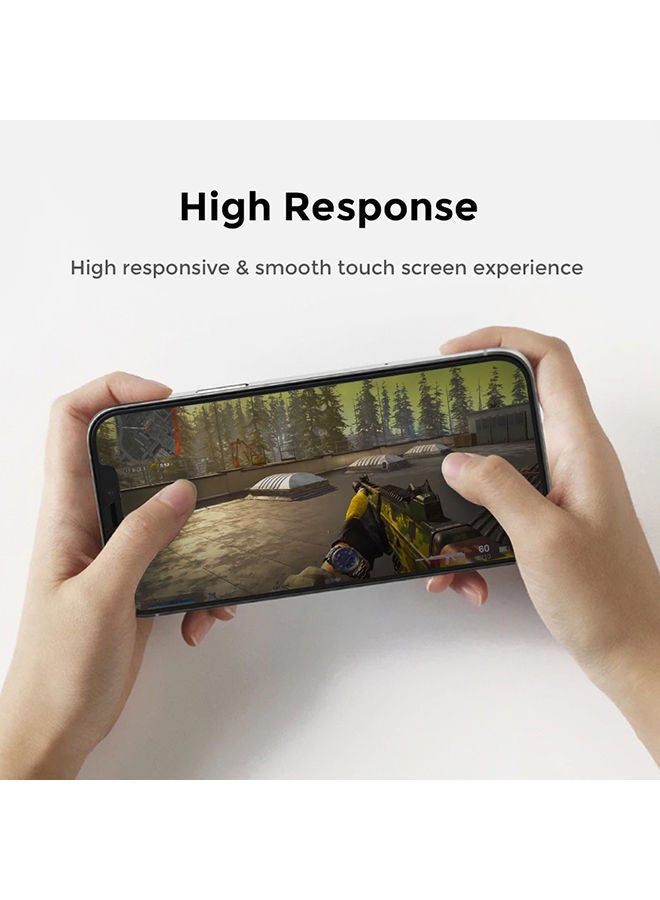 NIBEMINENT Pack of 2 Tempered Glass Screen Protector For Samsung Galaxy M12 Black - Image 3